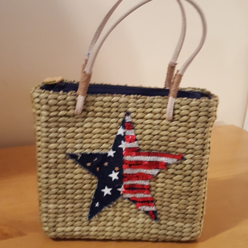 AMERICA USA corn husk purse